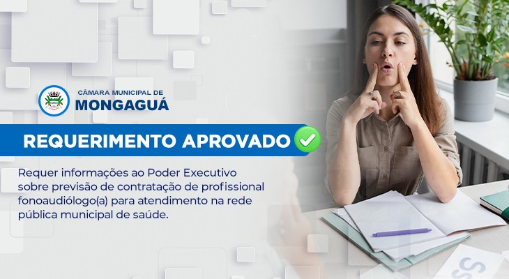 Requerimento solicita informações sobre contratação de fonoaudiólogo para a rede municipal de saúde